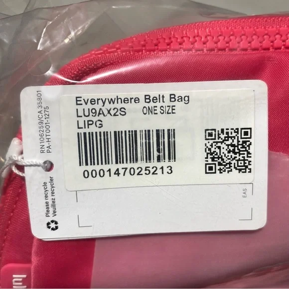 LULULEMON Everywhere Belt Bag Colour pink lip - Picture 6 of 10